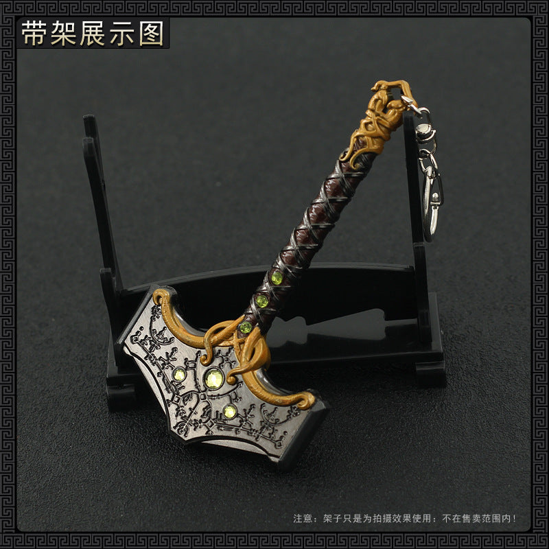 Thor's Hammer Keychain - God of War Game Merchandise