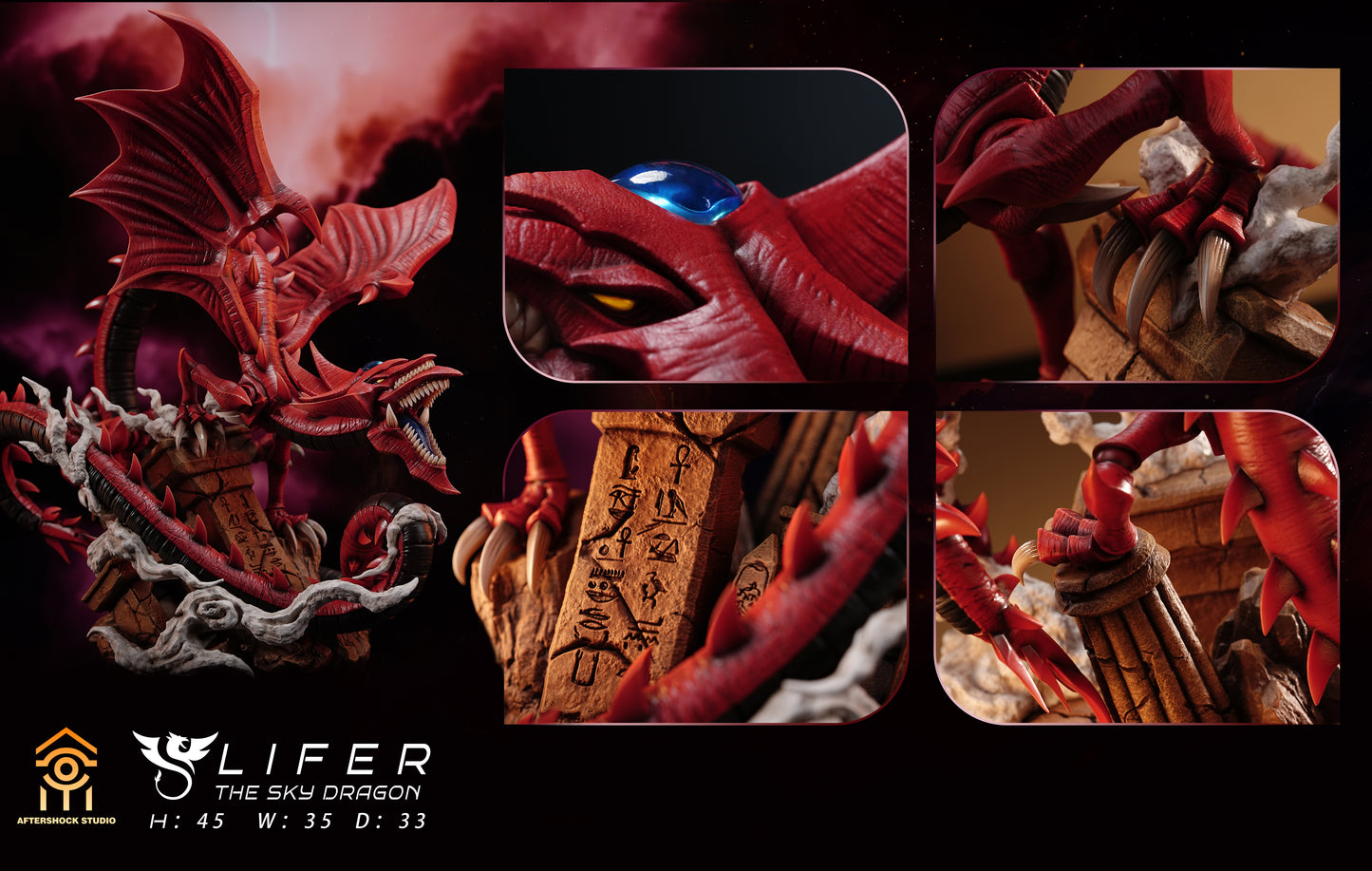 AFTERSHOCK STUDIO – YU-GI-OH!: THREE EGYPTIAN GOD CARDS SERIES, SLIFER THE SKY DRAGON [IN STOCK]