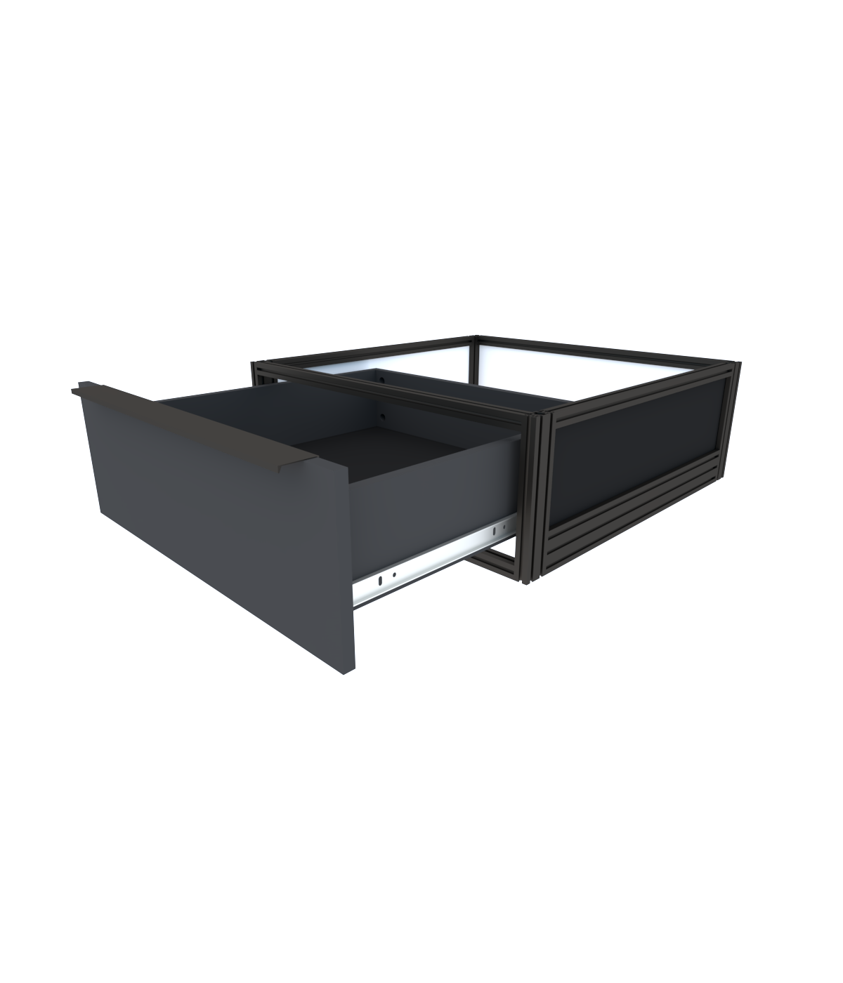 MODUSPACE – DF SERIES DISPLAY RISER WITH DRAWER [IN STOCK]