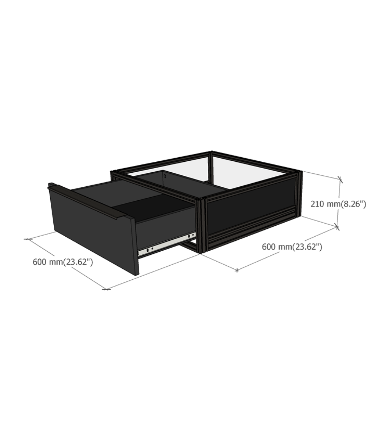 MODUSPACE – DF SERIES DISPLAY RISER WITH DRAWER [IN STOCK]