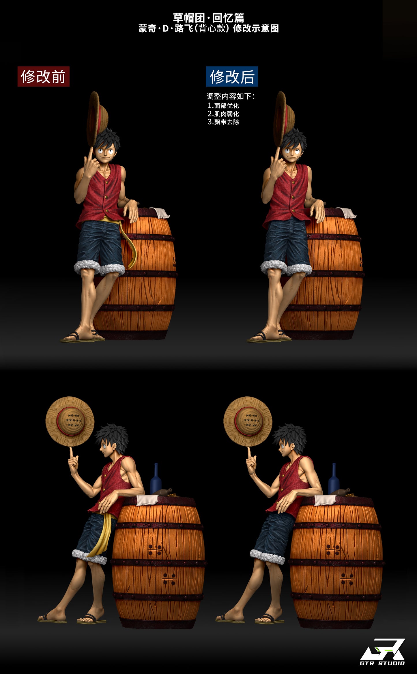 GTR STUDIO – ONE PIECE: STRAW HAT PIRATES MEMORIES SERIES 1. LUFFY [IN STOCK]