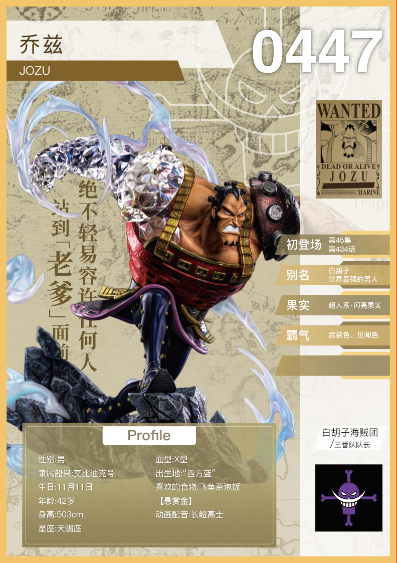 GTR STUDIO – ONE PIECE: WHITEBEARD PIRATES SERIES 3. DIAMOND JOZU [SOLD OUT]