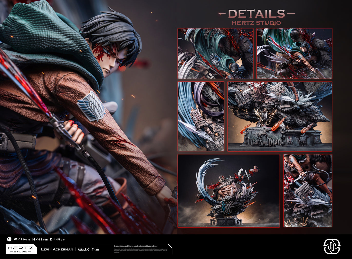 HERTZ STUDIO – ATTACK ON TITAN: 1. LEVI ACKERMAN VS BEAST TITAN [IN STOCK]