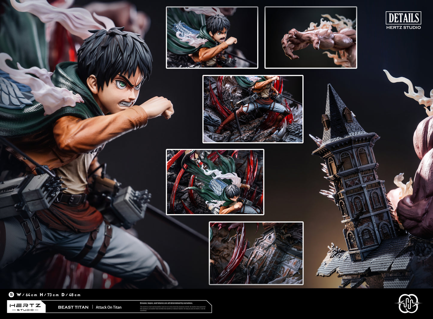 HERTZ STUDIO – ATTACK ON TITAN: 2. EREN JAEGER, THE ATTACK TITAN [PRE-ORDER]