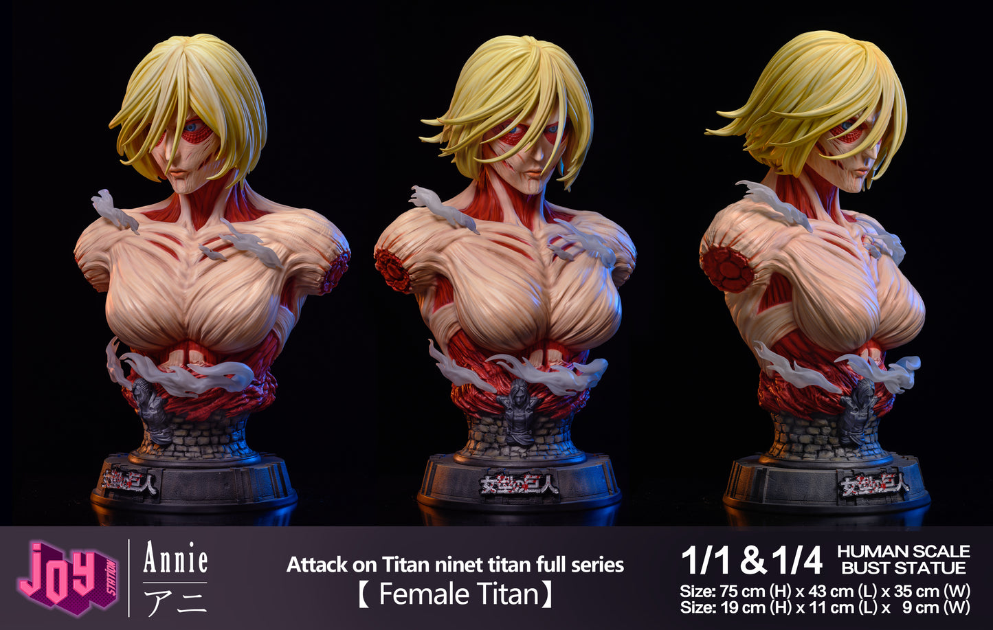 JOY STATION STUDIO – ATTACK ON TITAN: TITAN BUST SERIES SET OF FIVE 1/4 [IN STOCK]