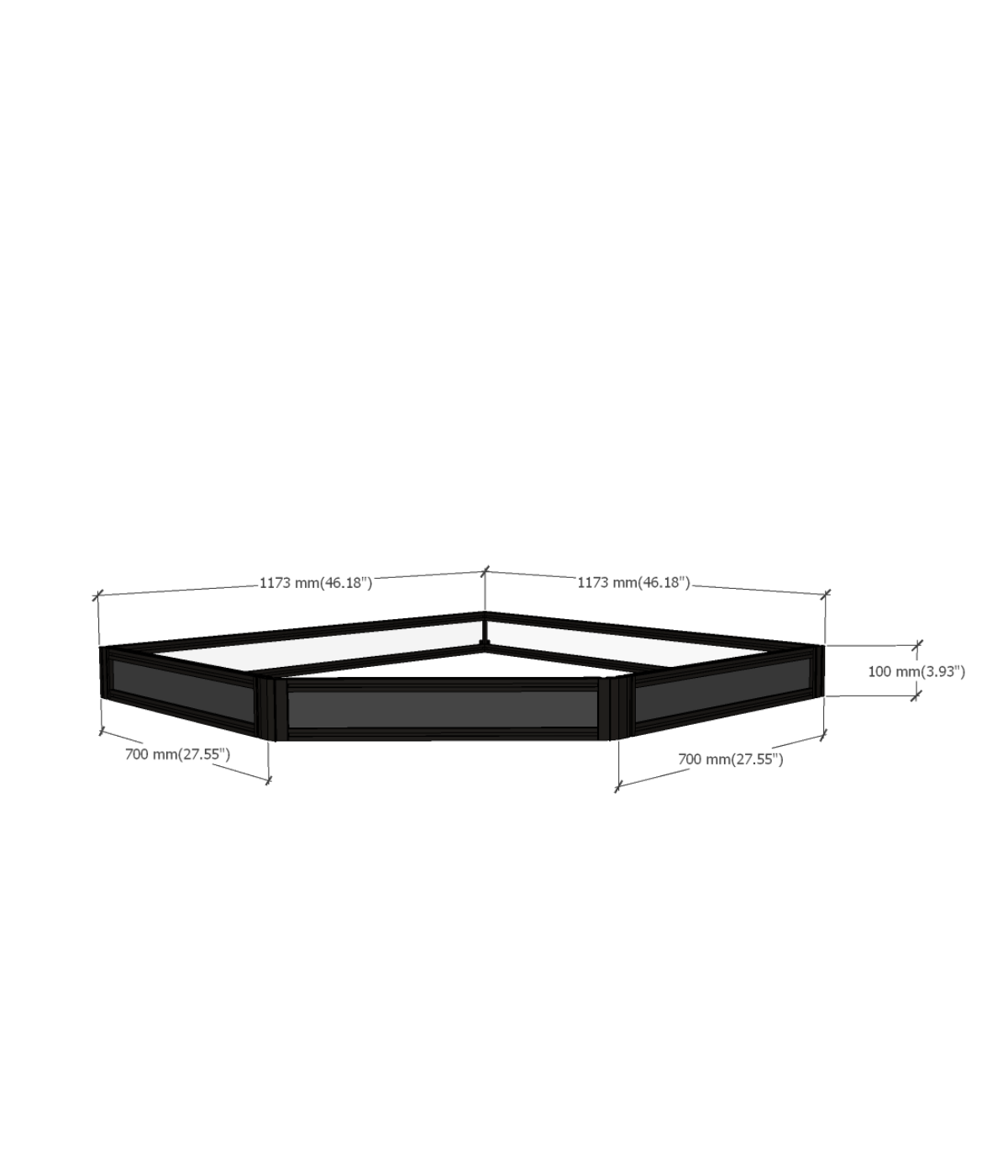 MODUSPACE – MAX SERIES CORNER 45° DISPLAY RISER [PRE-ORDER]