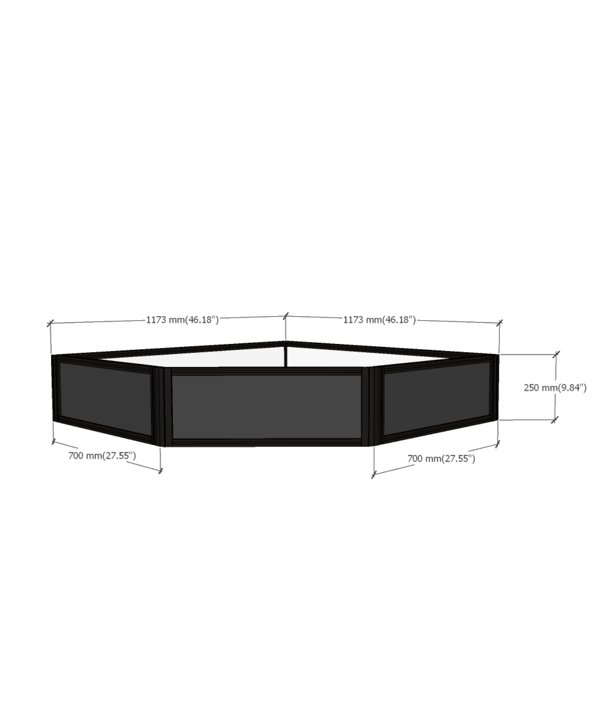 MODUSPACE – MAX SERIES CORNER 45° DISPLAY RISER [PRE-ORDER]