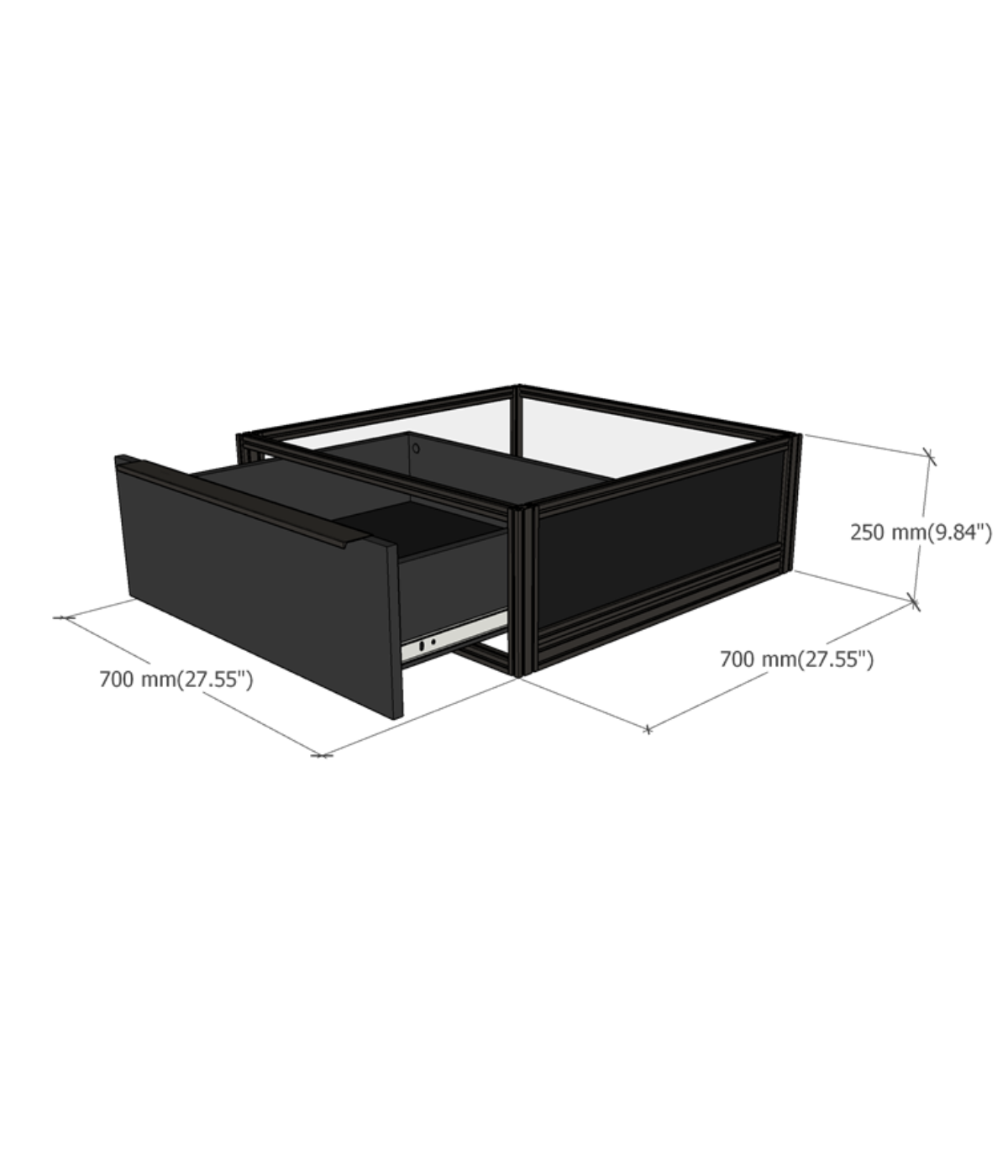 MODUSPACE – MAX SERIES DISPLAY RISER WITH DRAWER [IN STOCK]