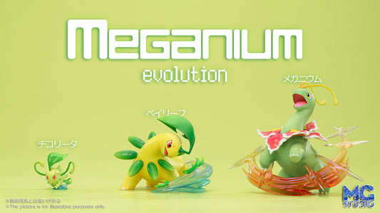 MG STUDIO – POKEMON: SCALE WORLD SERIES, MEGANIUM EVOLUTION FAMILY [PRE-ORDER]