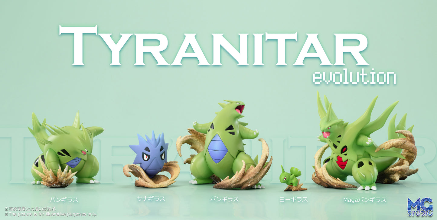 MG STUDIO – POKEMON: SCALE WORLD SERIES, TYRANITAR EVOLUTION FAMILY [PRE-ORDER]