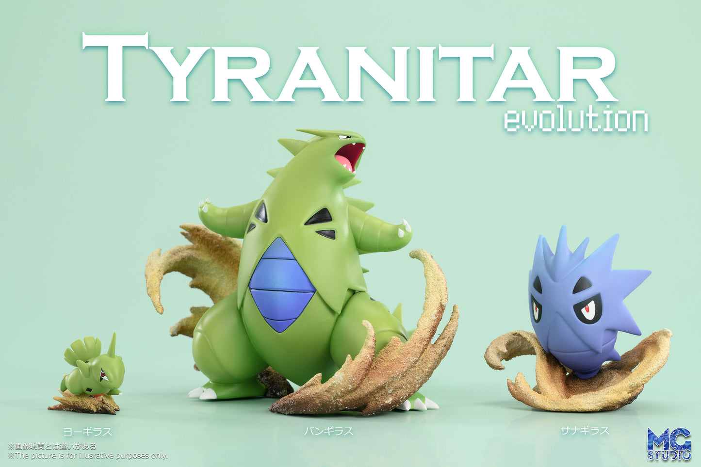 MG STUDIO – POKEMON: SCALE WORLD SERIES, TYRANITAR EVOLUTION FAMILY [PRE-ORDER]