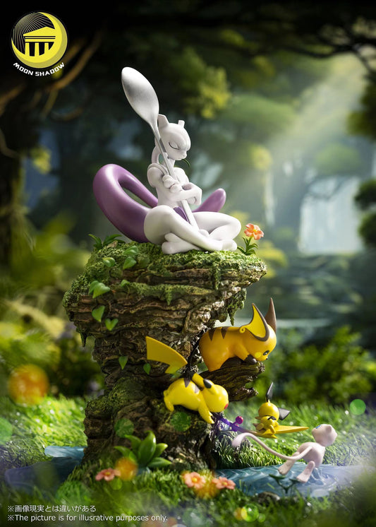 MOON SHADOW STUDIO – POKEMON: NATURE SERIES, MEWTWO, MEW AND PIKACHU EVOLUTION FAMILY [PRE-ORDER]