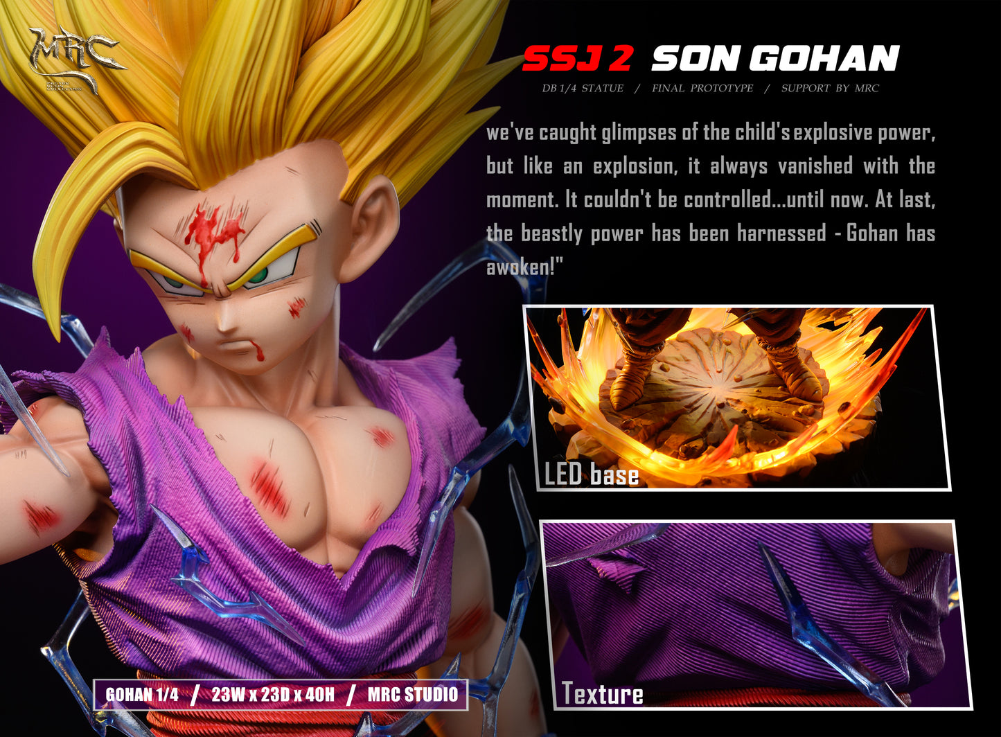 MRC STUDIO – DRAGON BALL Z: SUPER SAIYAN 2 GOHAN 1/4 [PRE-ORDER]