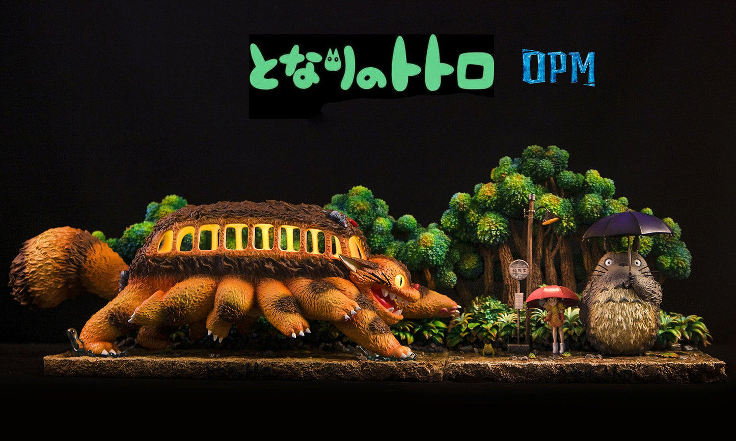 OPM STUDIO – HAYAO MIYAZAKI SMALL SCENE SERIES 4. MY NEIGHBOR TOTORO, CATBUS BUS STOP [IN STOCK]