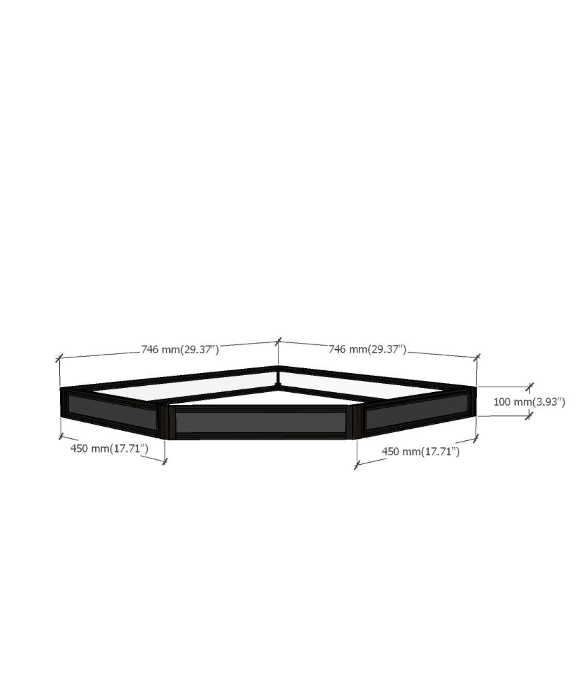 MODUSPACE – SIXTH SERIES CORNER 45° DISPLAY RISER [PRE-ORDER]