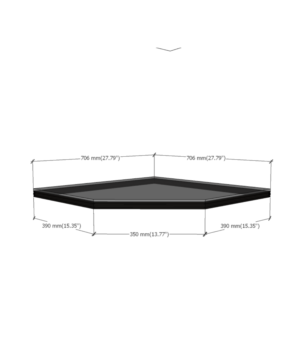 MODUSPACE – SIXTH SERIES CORNER 45° ADJUSTABLE FULL SHELF [PRE-ORDER]