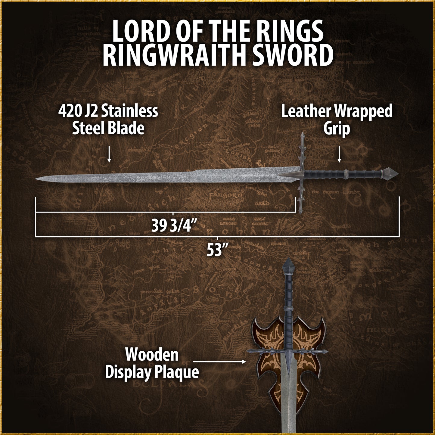 UNITED CUTLERY – LORD OF THE RINGS: RINGWRAITH SWORD (UC1278)