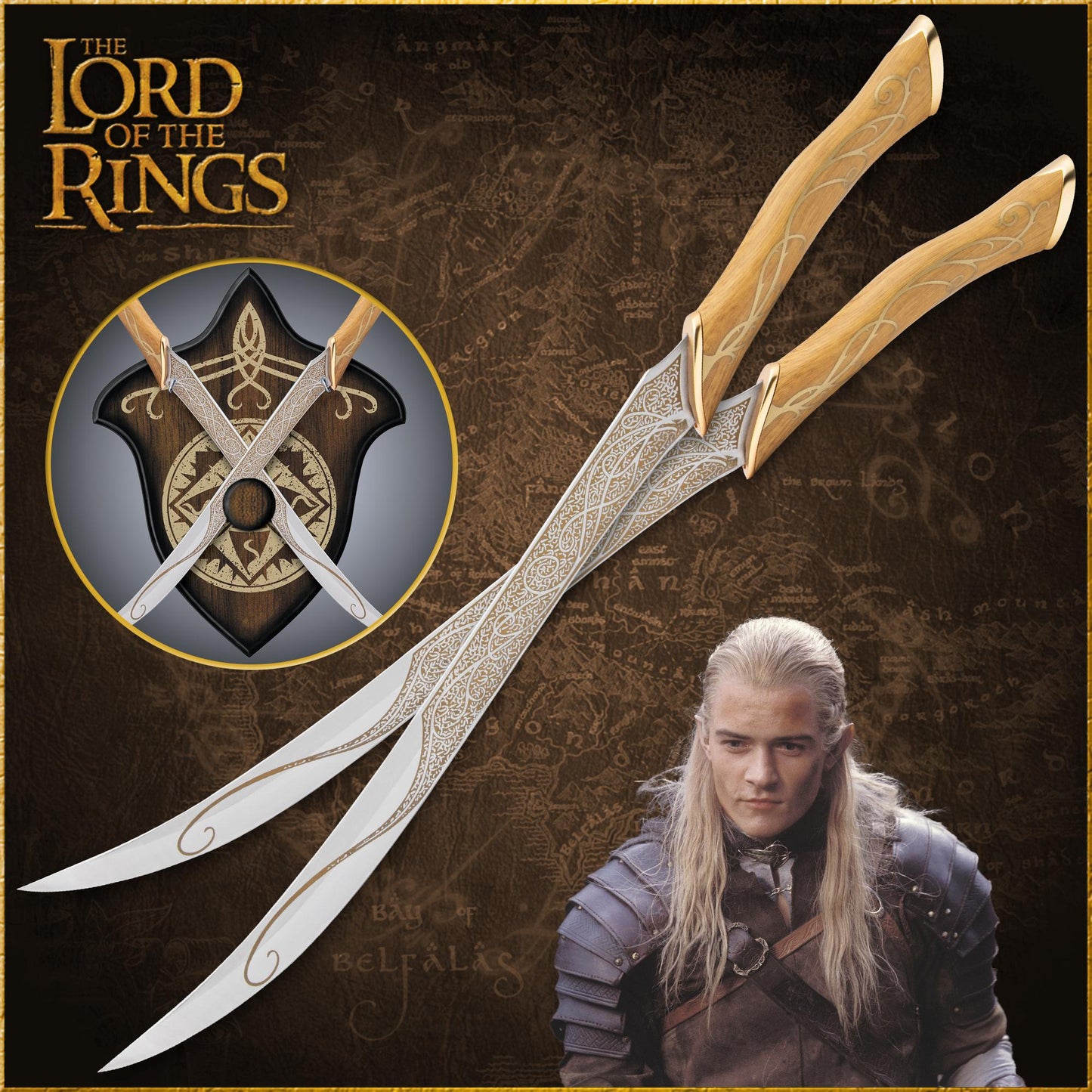 UNITED CUTLERY – LORD OF THE RINGS: FIGHTING KNIVES OF LEGOLAS GREENLEAF (UC1372)