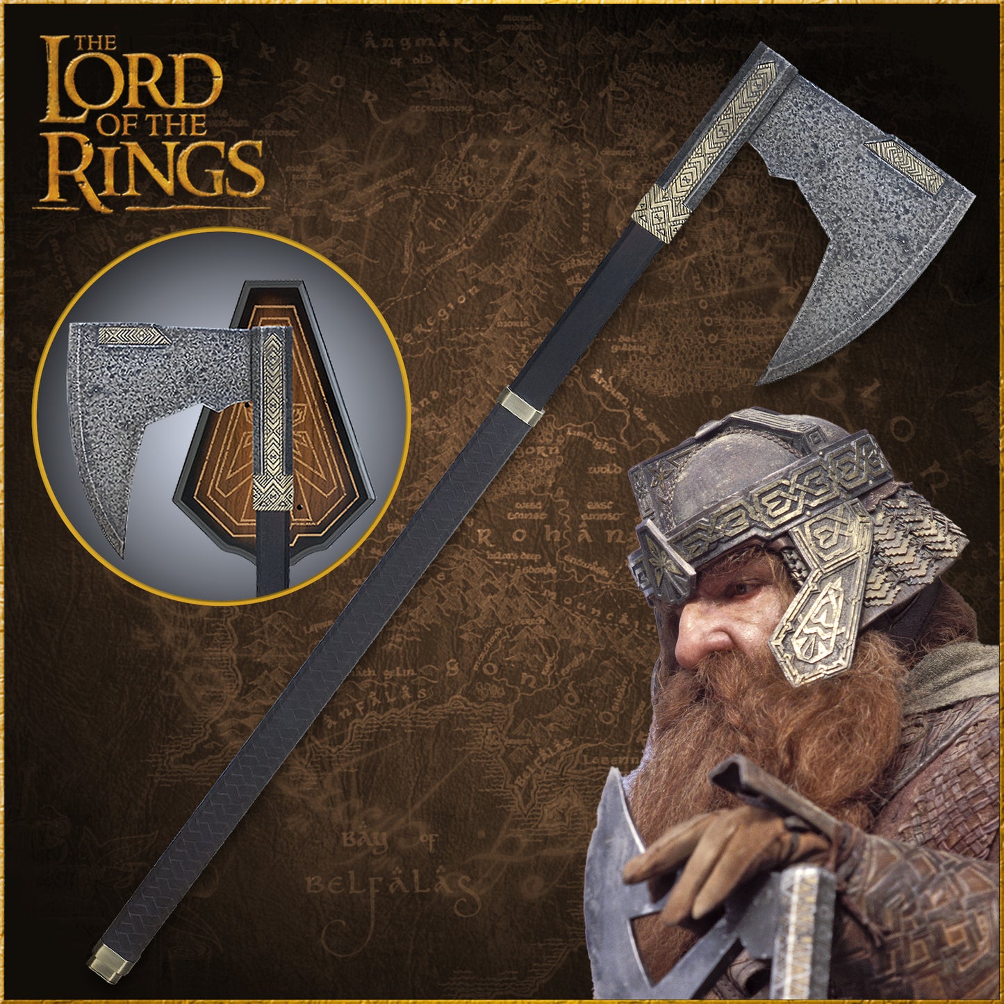 UNITED CUTLERY – LORD OF THE RINGS: BEARDED AXE OF GIMLI (UC2628)