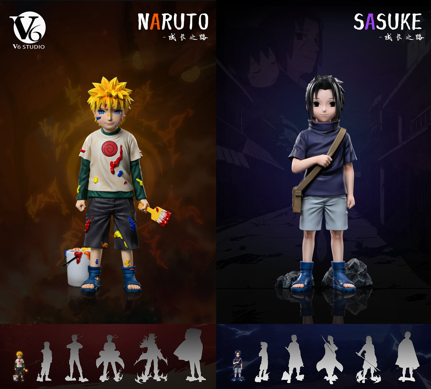 V6 STUDIO – NARUTO: LIFE OF NARUTO AND SASUKE SERIES, PART 1 [IN STOCK]