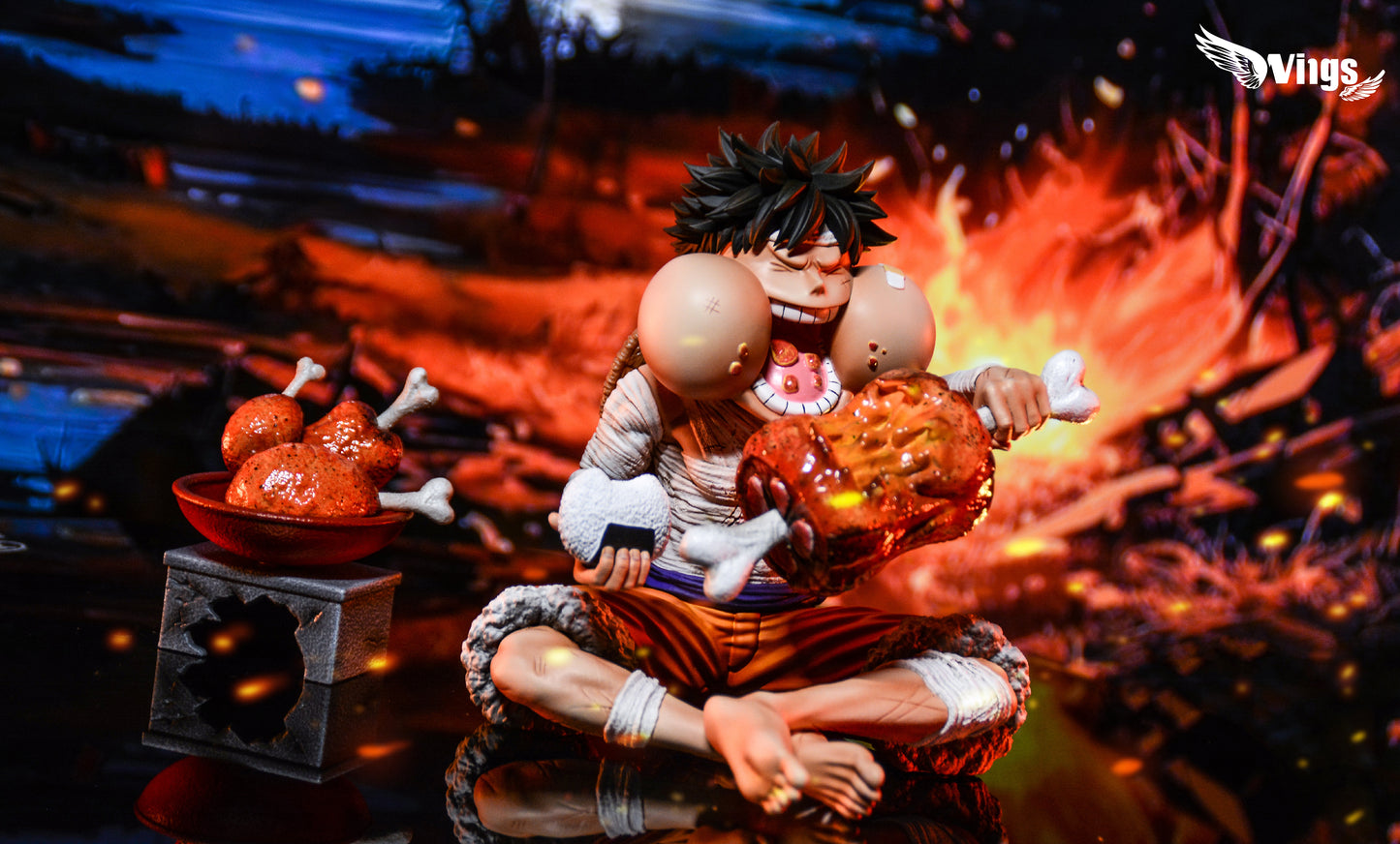 WINGS STUDIO – ONE PIECE: SITTING POSE SERIES 3. MEAT EATING LUFFY [IN STOCK]