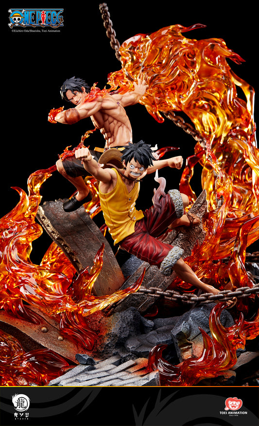 RYU STUDIO – ONE PIECE: MARINEFORD ARC SERIES, LUFFY AND ACE (LICENSED) [IN STOCK]