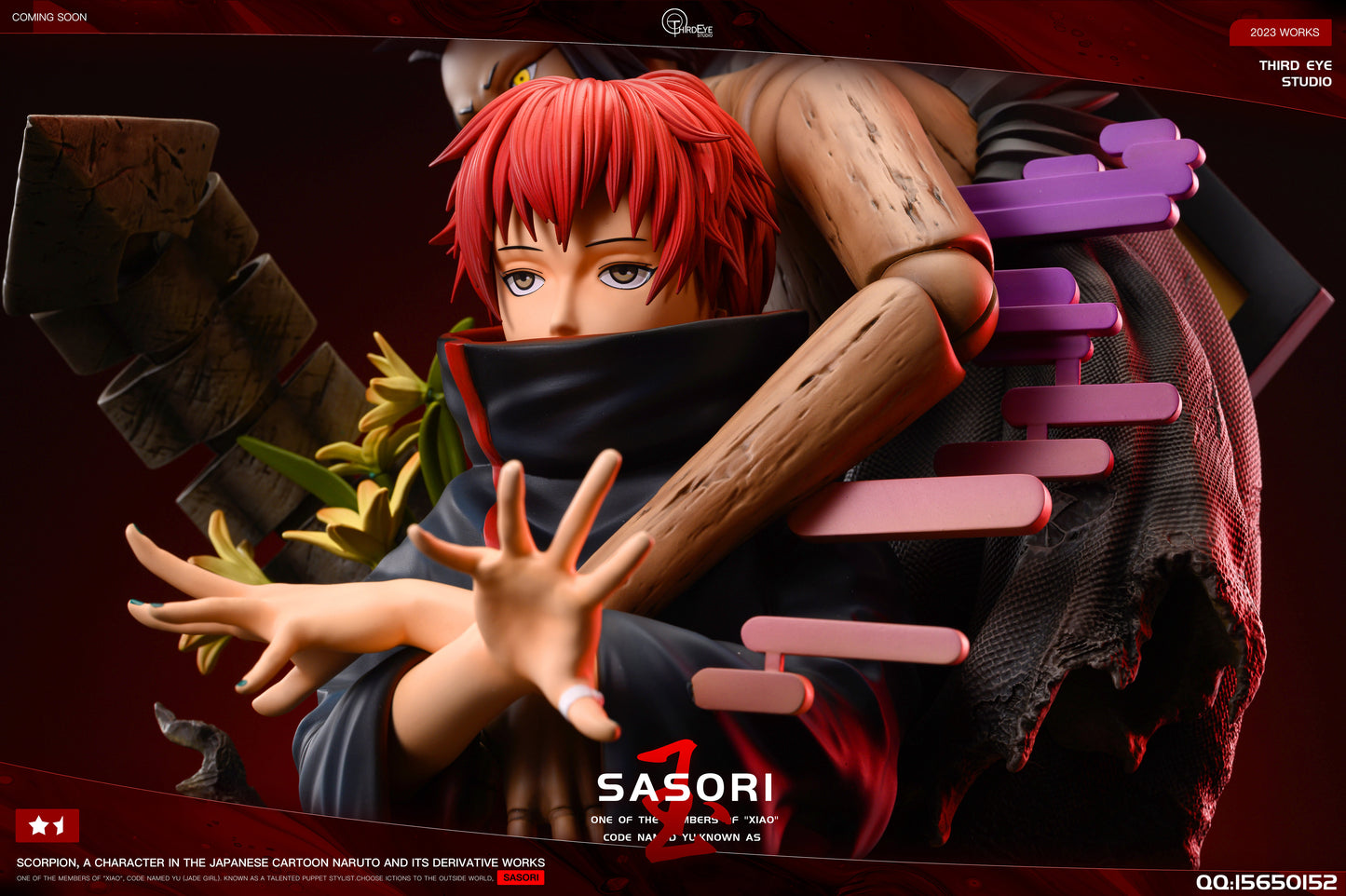 THIRD EYE STUDIO – NARUTO: AKATSUKI BUST SERIES 3. SASORI OF THE RED SAND [IN STOCK]